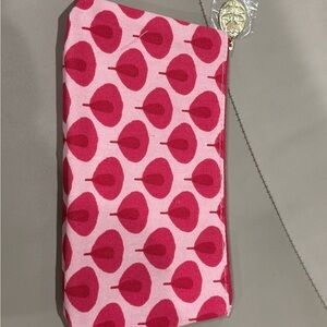 Estée Lauder Pink Patterned Canvas Zip Pouch